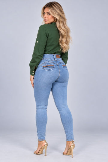 CALÇA JEANS SKINNY MODELADORA CH211