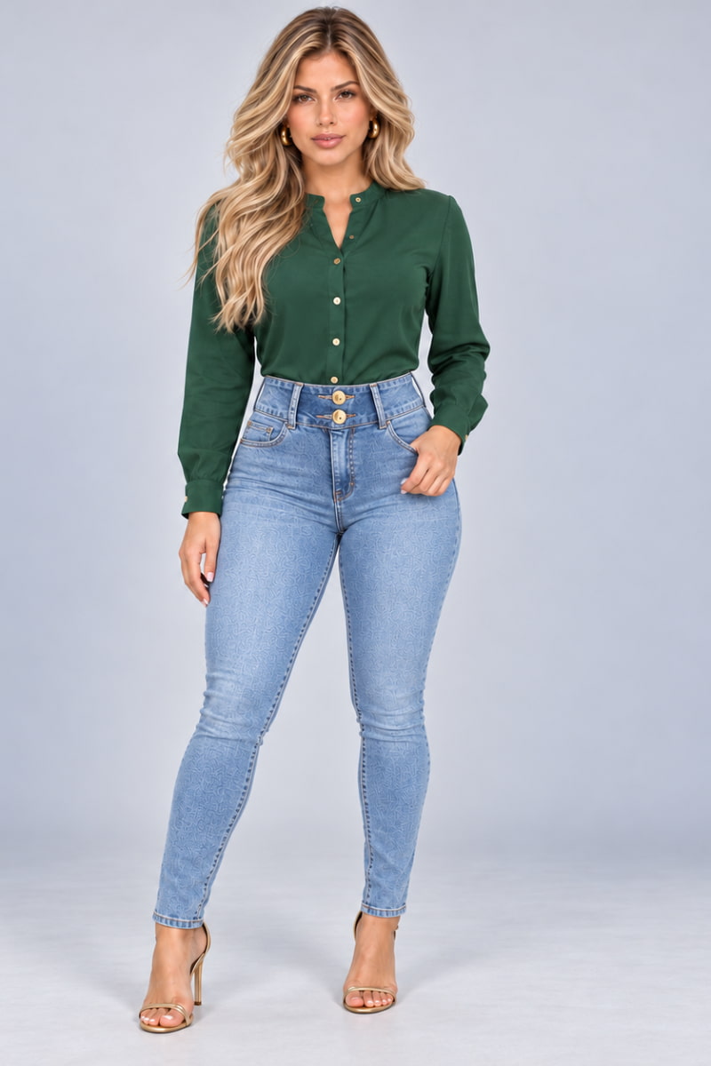 CALÇA JEANS SKINNY MODELADORA CH211