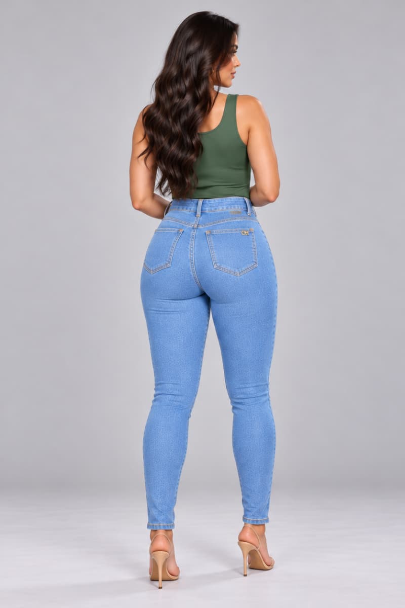 Calça Jeans Basica Com Elastano CH23